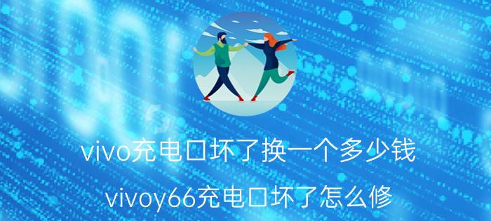 vivo充电口坏了换一个多少钱 vivoy66充电口坏了怎么修？